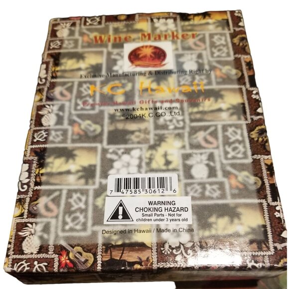 KC Hawaii 4 Wine Charms Flowers Wine Markers - Picture 3 of 4